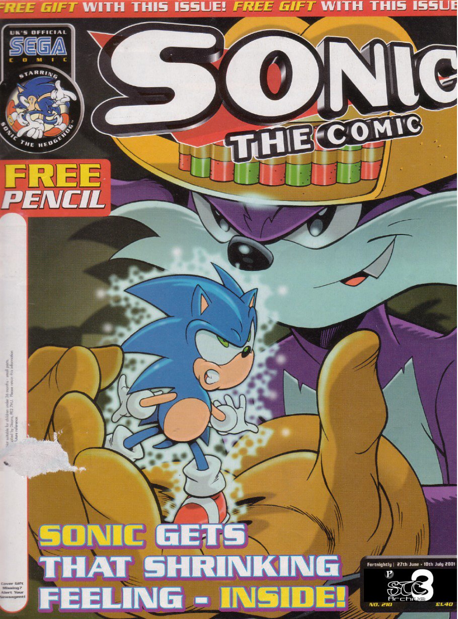 Sonic - The Comic Issue No. 210 Comic cover page
